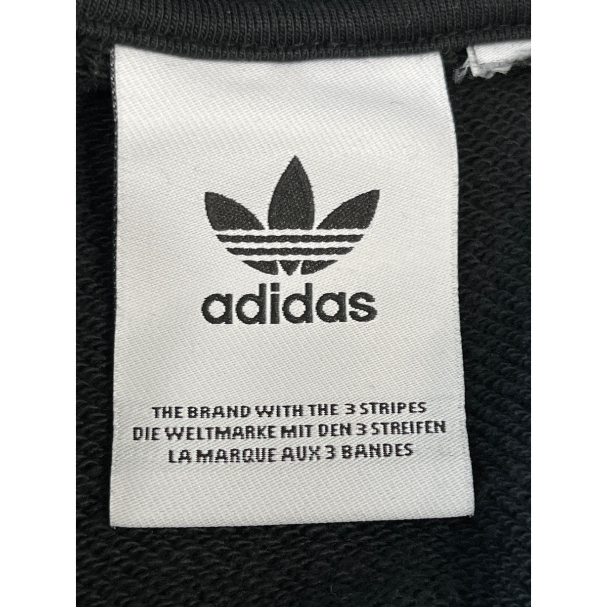 Adidas Unisex Trefoil Multicolor Logo Hoodie Sweatshirt Black Cotton Blend Sz S