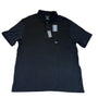 Van Heusen Mens Black Cotton Polo Shirt Classic Fit UPF Sun Control Size L - New