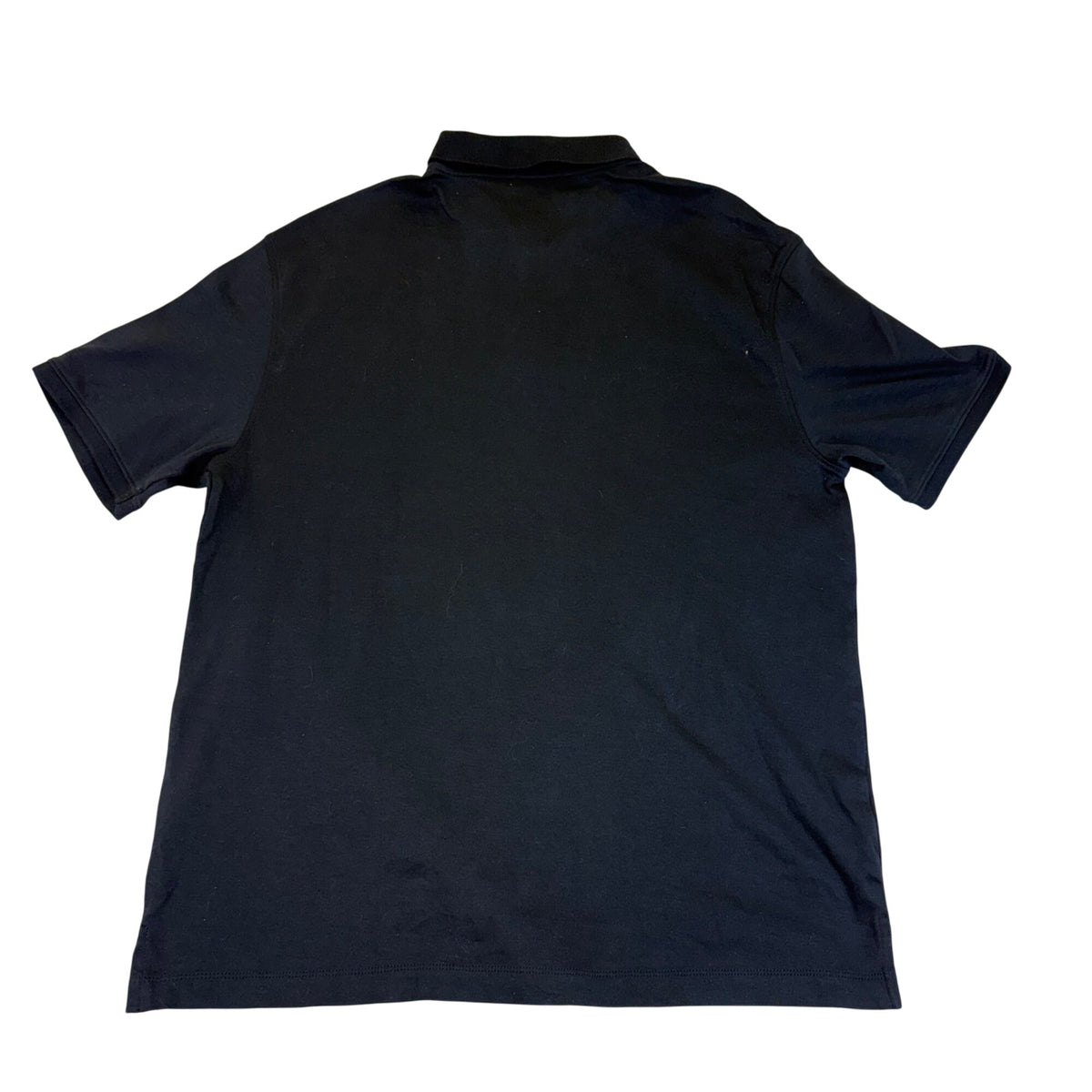 Van Heusen Mens Black Cotton Polo Shirt Classic Fit UPF Sun Control Size L - New