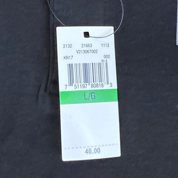 Van Heusen Mens Black Cotton Polo Shirt Classic Fit UPF Sun Control Size L - New