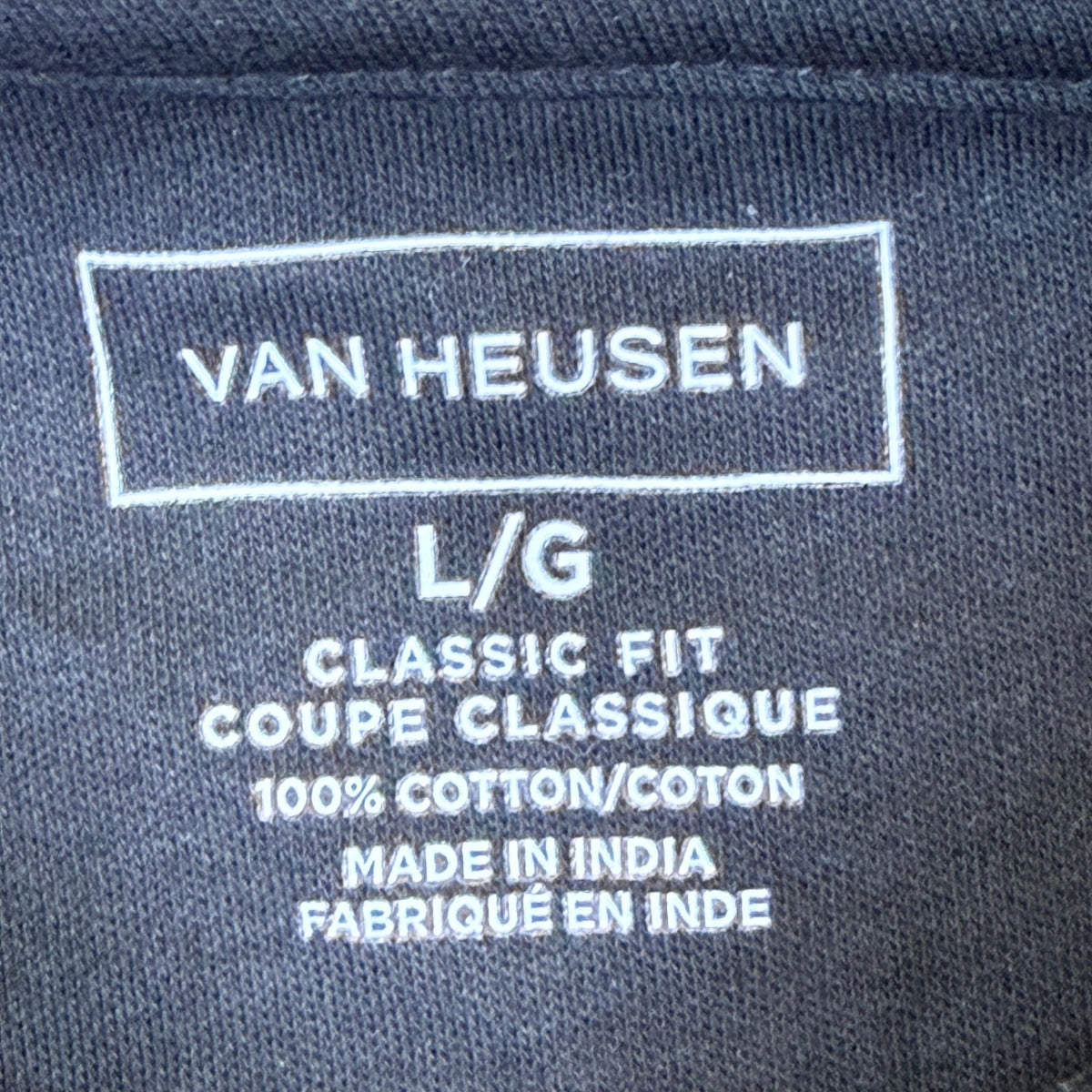 Van Heusen Mens Black Cotton Polo Shirt Classic Fit UPF Sun Control Size L - New