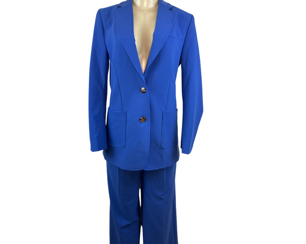 J. McLaughlin Women’s Royal Blue Blazer & Wide-Leg Pants Set Office Attire Sz 6