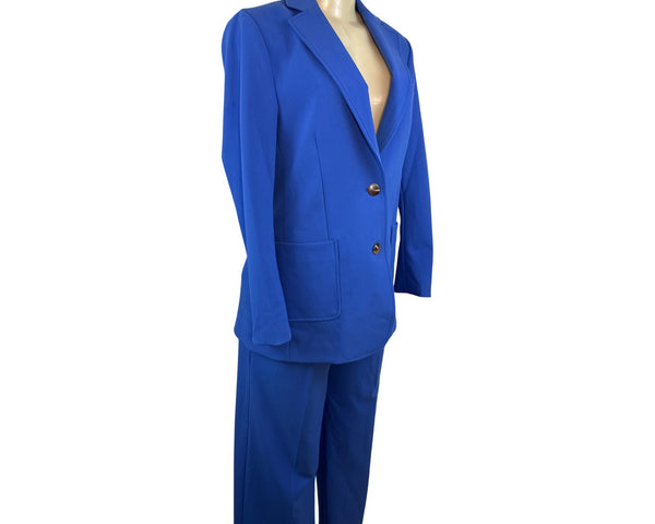 J. McLaughlin Women’s Royal Blue Blazer & Wide-Leg Pants Set Office Attire Sz 6