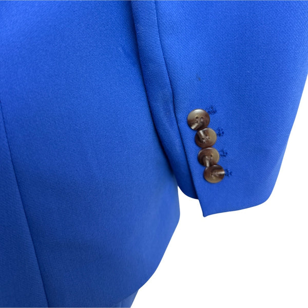 J. McLaughlin Women’s Royal Blue Blazer & Wide-Leg Pants Set Office Attire Sz 6