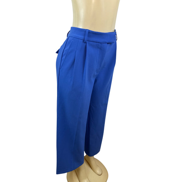 J. McLaughlin Women’s Royal Blue Blazer & Wide-Leg Pants Set Office Attire Sz 6