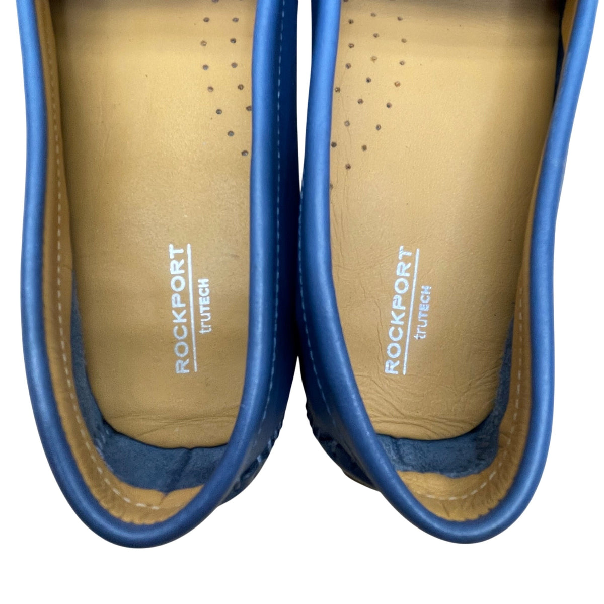 Rockport Women’s Blue Leather Comfort Sole Trutech Loafers Moccasin Size 8.5