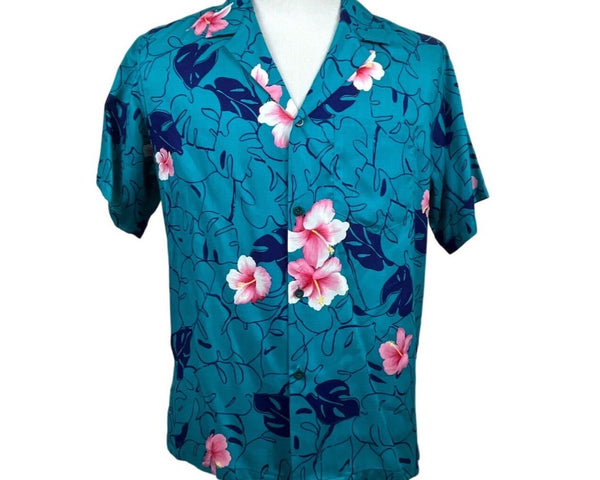 Ocean Pacific Men's Blue Hawaiian Shirt Sz M - NWT