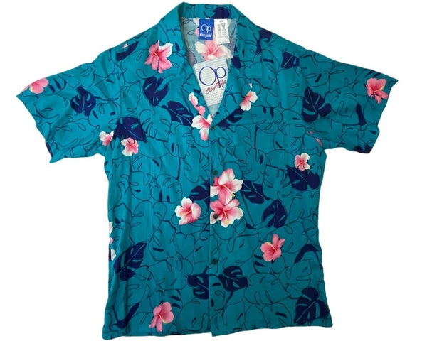 Ocean Pacific Men's Blue Hawaiian Shirt Sz M - NWT