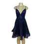 JJ’s House Navy Sequin Fit & Flare Cocktail Dress W/ Spaghetti Straps Sz 6 - New