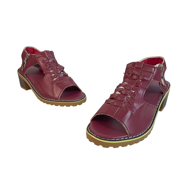 Shoes Vip Women's Red Wine Wedge Sandals Sz 40 (9.5 US)