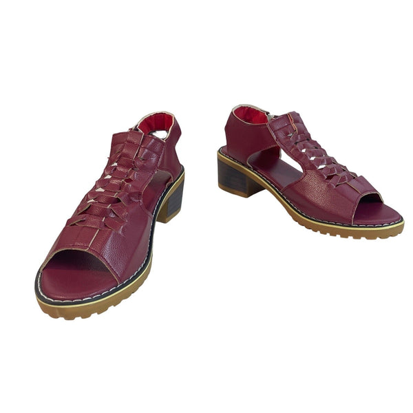 Shoes Vip Women's Red Wine Wedge Sandals Sz 40 (9.5 US)