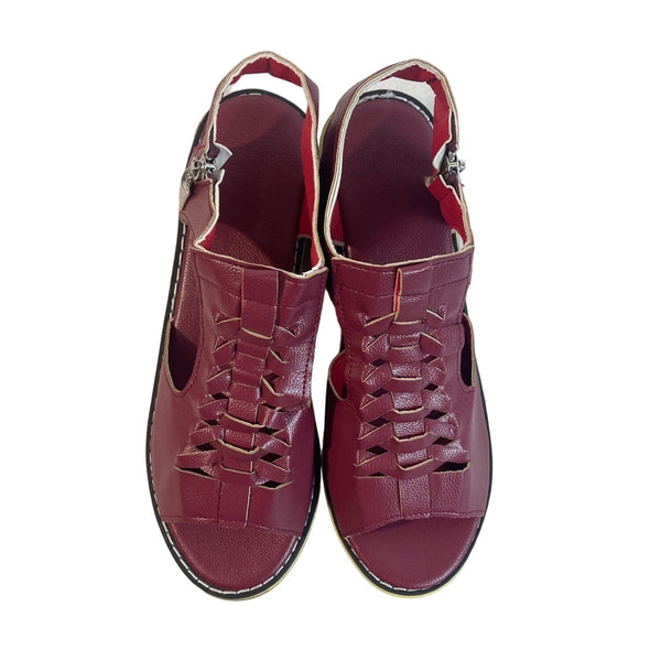 Shoes Vip Women's Red Wine Wedge Sandals Sz 40 (9.5 US)