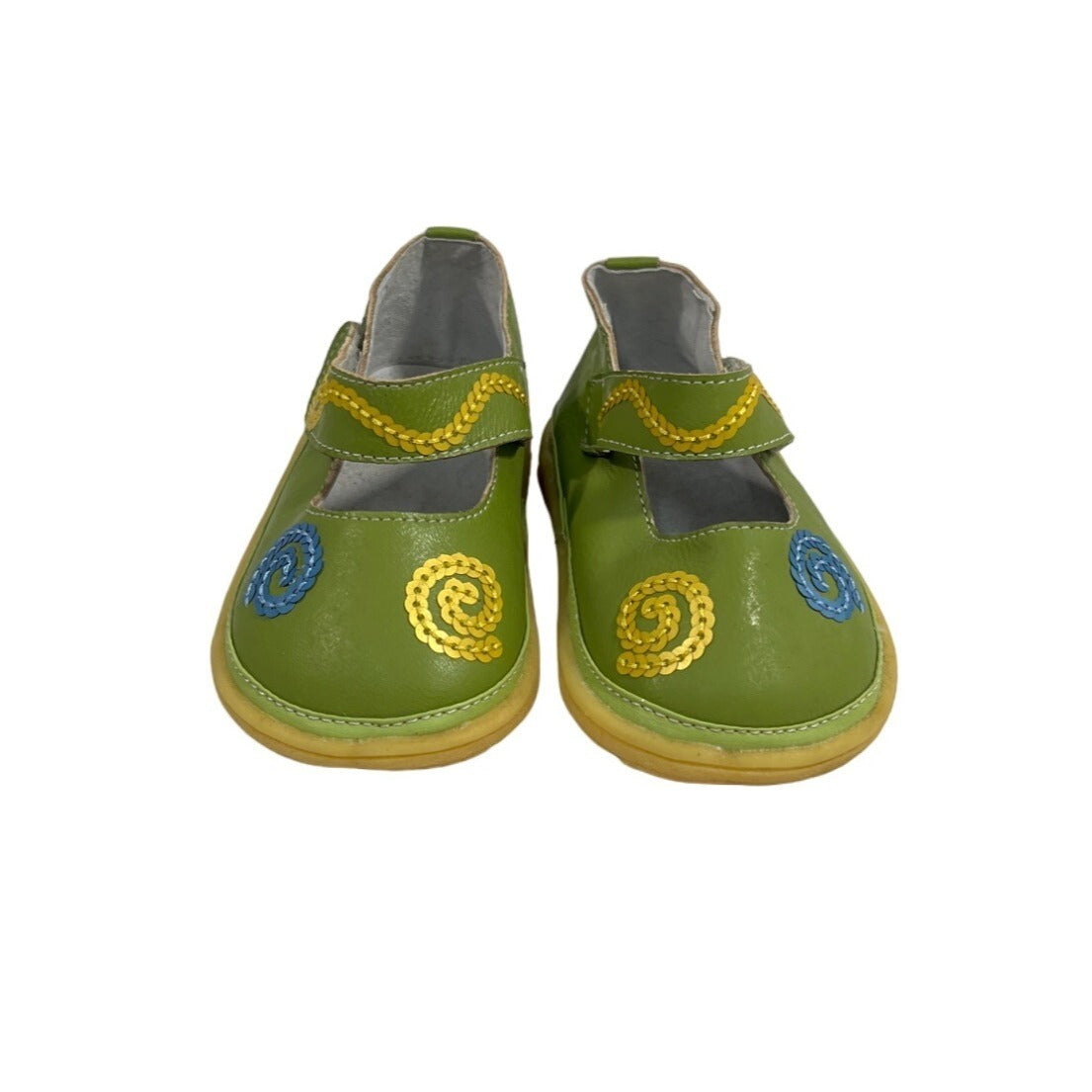 Rainbow Steps Toddler Girl's Green Squeaky Shoes Sz 16