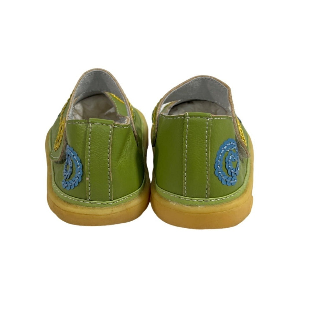 Rainbow Steps Toddler Girl's Green Squeaky Shoes Sz 16