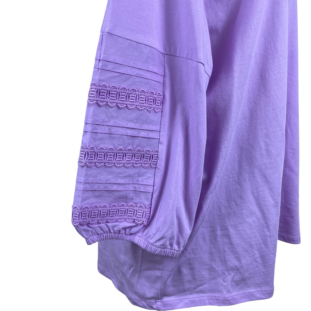 Talbots Lavender Cotton Blouse Embroidered Long Sleeve Plus Sz Shirt Sz 2X