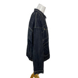 Jordin Sportswear Mens Black Washed Denim Jacket With Pockets Sz 3X