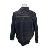 Jordin Sportswear Mens Black Washed Denim Jacket With Pockets Sz 3X