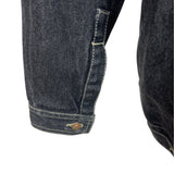 Jordin Sportswear Mens Black Washed Denim Jacket With Pockets Sz 3X