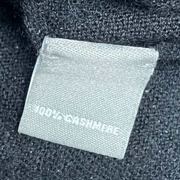 Neiman Marcus Women's Black Cashmere Ruffle Sleeve Long Sleeve Sweater Size S