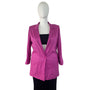 Twiggy Pink Women's Solid Button Down Blazer Long Sleeve Office Chic Size XL