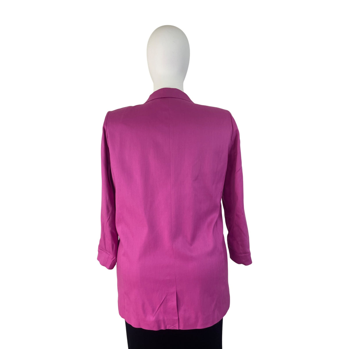 Twiggy Pink Women's Solid Button Down Blazer Long Sleeve Office Chic Size XL