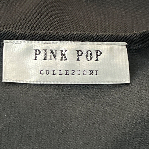 Pink Pop Collezioni Black Textured Floral Applique Sleeveless Mini Dress Sz XS/S
