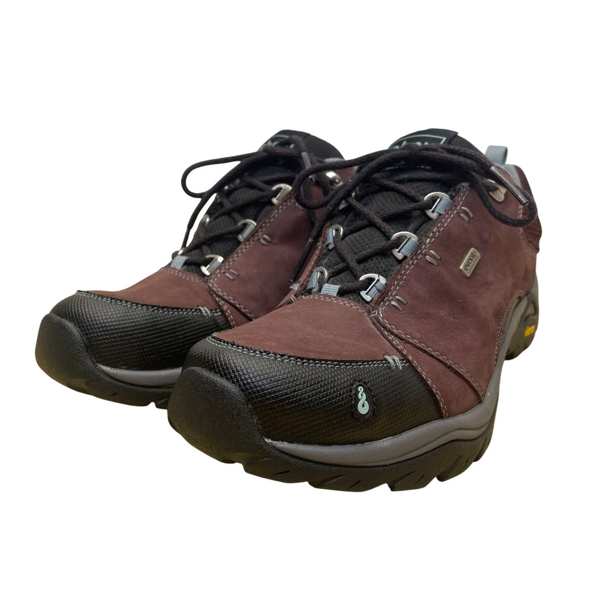 Ahnu Women’s Burgundy Leather Event Waterproof Vibram Sole Hiking Shoes Size 11