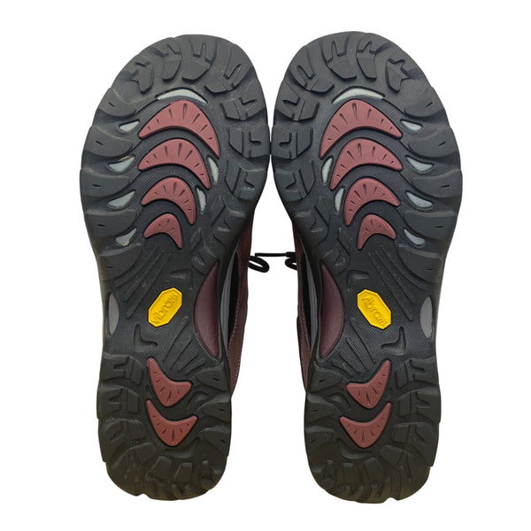Ahnu Women’s Burgundy Leather Event Waterproof Vibram Sole Hiking Shoes Size 11