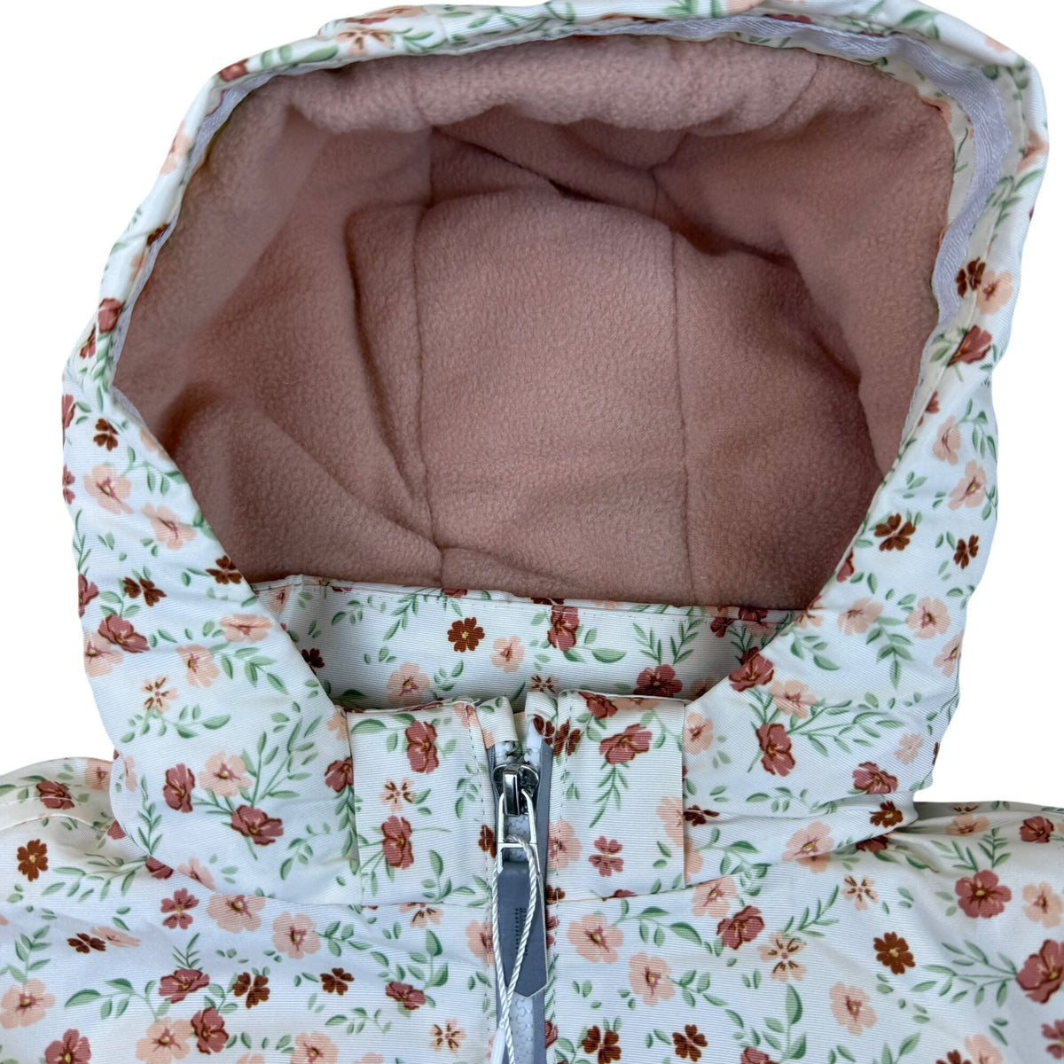 Primark Cares Girls White Floral Hooded Jacket Waterproof Sz 5-6Yrs  - New