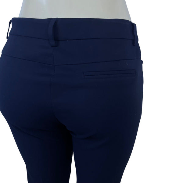 Ivanka Trump Women's Navy Pants Slim Fit With Gold Zipper Detail Size 8