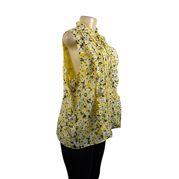 Ann Taylor Women’s Multicolor Polyester Sleeveless Floral Blouse Size XL - New