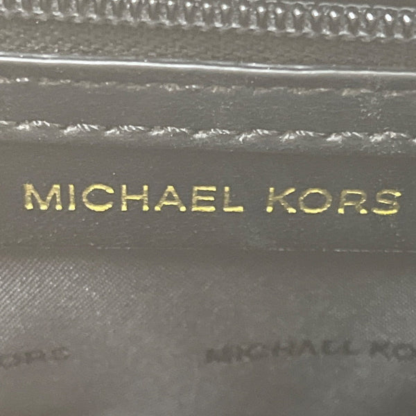 Michael Kors Black Pebbled Leather Satchel With Gold Hardware & Charm Tote Bag