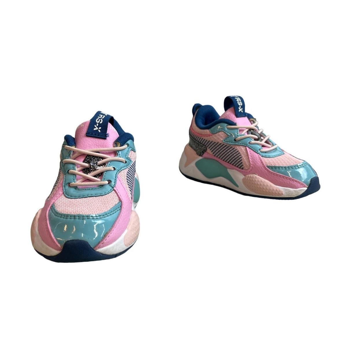 Puma Toddler Girl's Pink Blue Rsx Kinder Fit Running Shoes Sz 7C