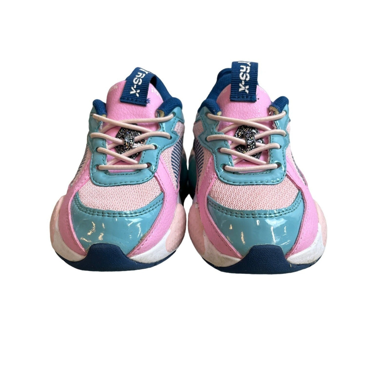 Puma Toddler Girl's Pink Blue Rsx Kinder Fit Running Shoes Sz 7C