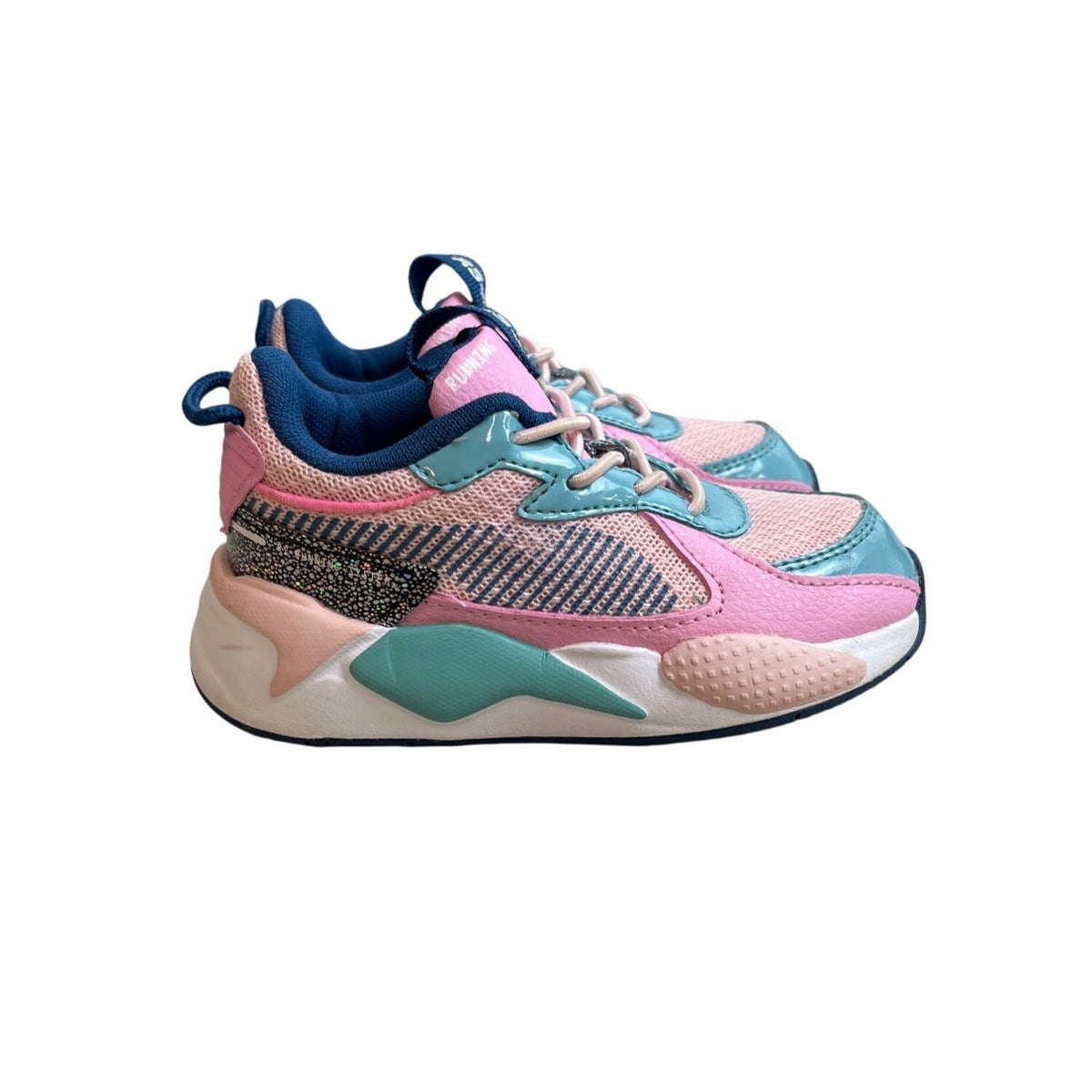 Puma Toddler Girl's Pink Blue Rsx Kinder Fit Running Shoes Sz 7C