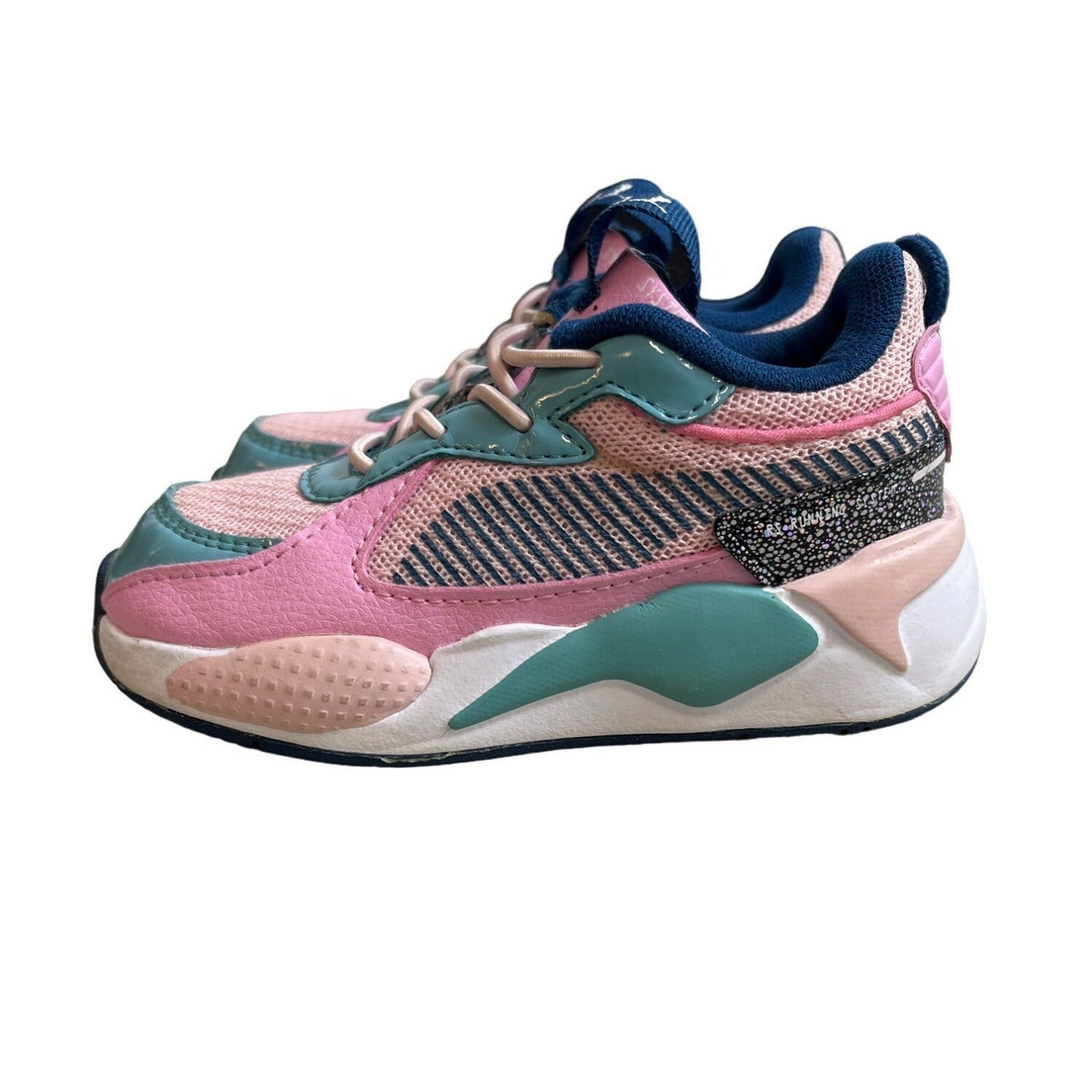 Puma Toddler Girl's Pink Blue Rsx Kinder Fit Running Shoes Sz 7C