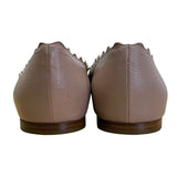 Chloé Women’s Taupe Scalloped Leather Made In Italy Ballet Flats Size 7.5US