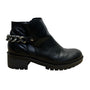 G By Guess Women’s Black Faux Leather Chain Accent Ankle Boots Size 6.5M