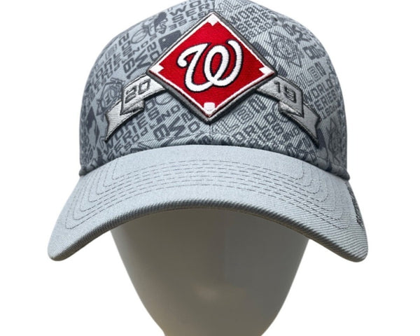 Washington Nationals 2019 World Series New Era 9Forty Post Season Cap Gray & Red