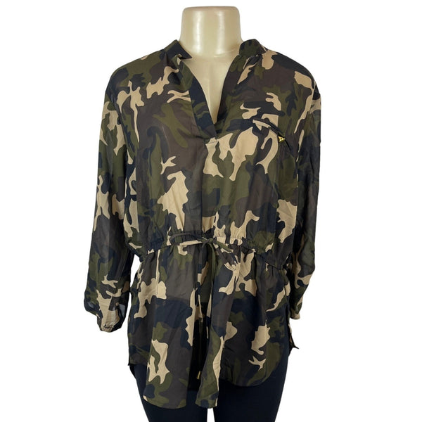 Mileage Women's Green Peplum Blouse Size 2X (EUR 50)