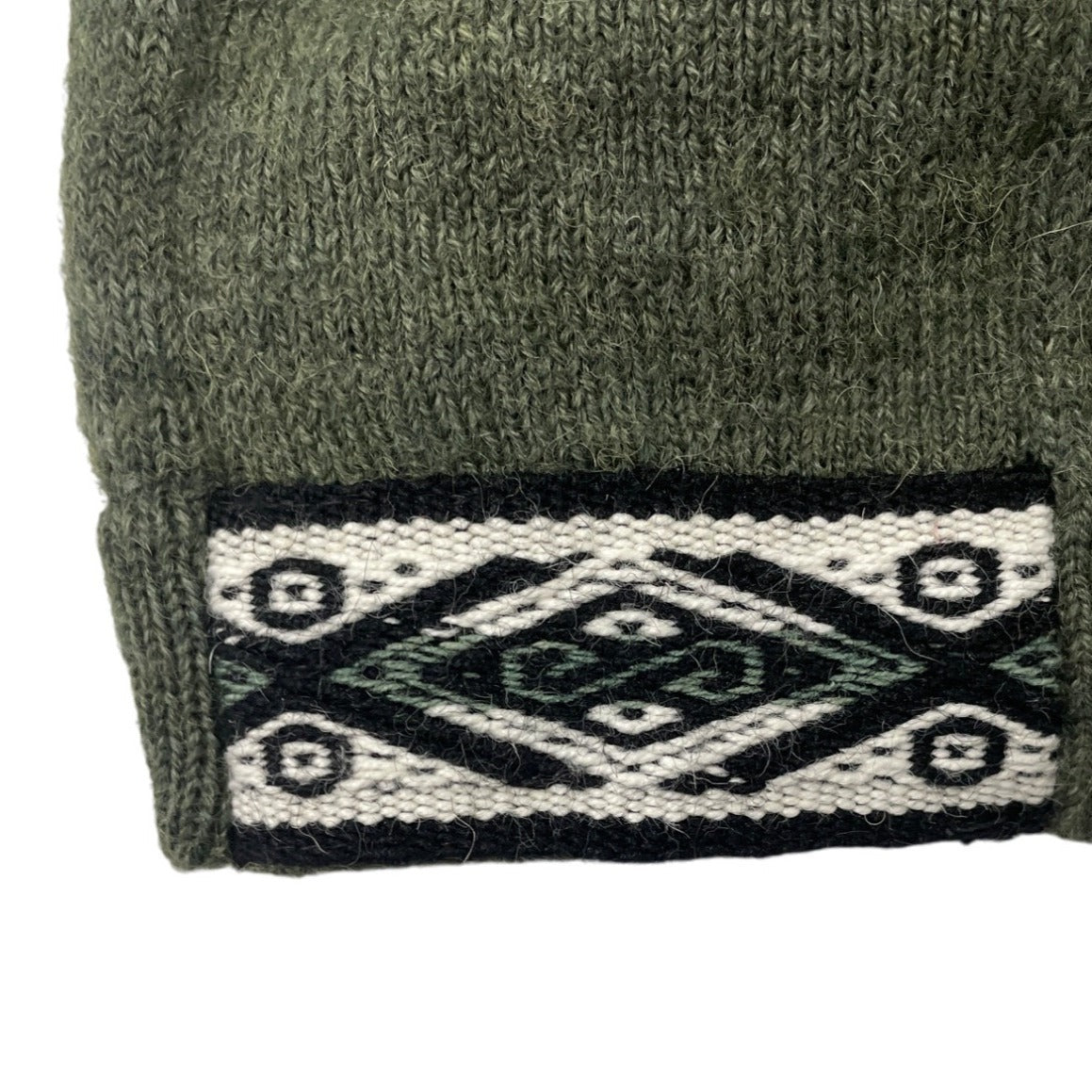 Green Hooded Knit Sweater Pullover Unisex Alpaca Blend Handmade Fair Trade