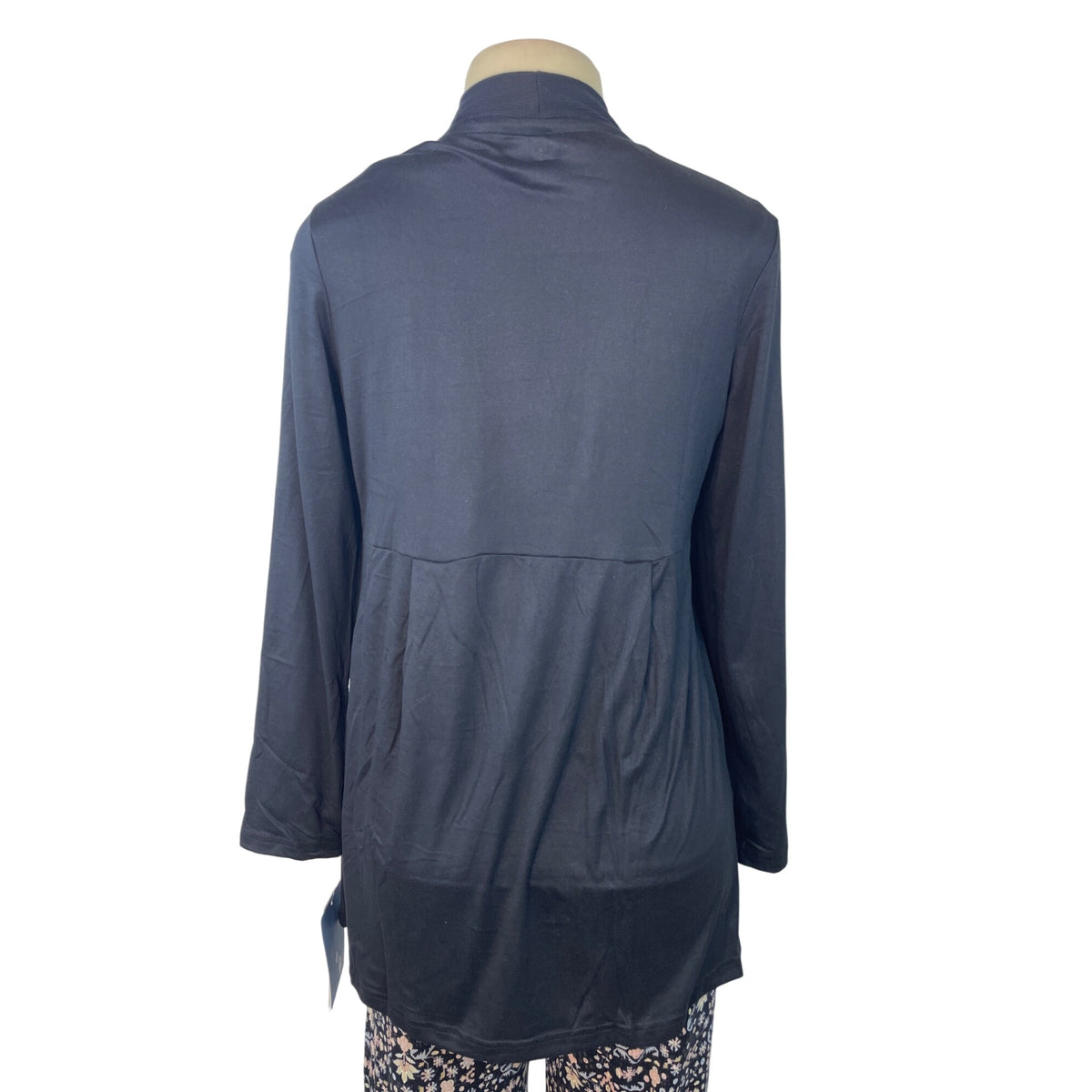 Muk Luks 3-Piece Black Open Cardigan T-Shirt & Floral Pant Lounge Set Sz S - New