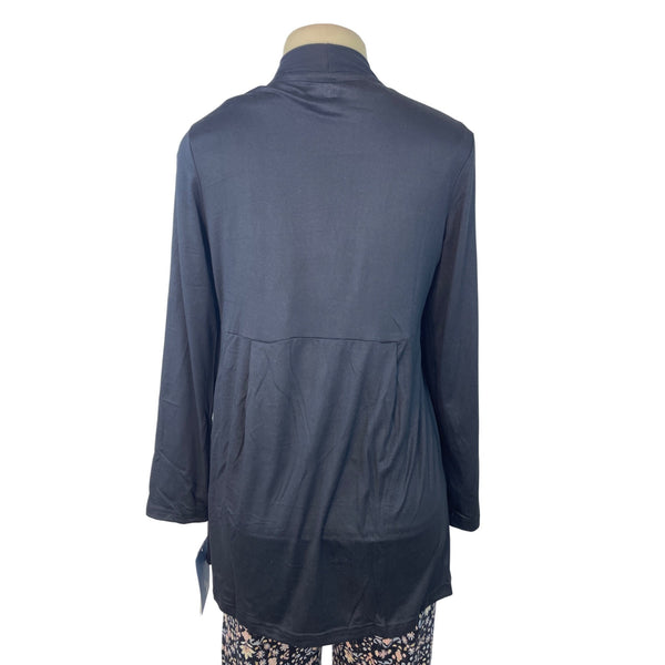 Muk Luks 3-Piece Black Open Cardigan T-Shirt & Floral Pant Lounge Set Sz S - New