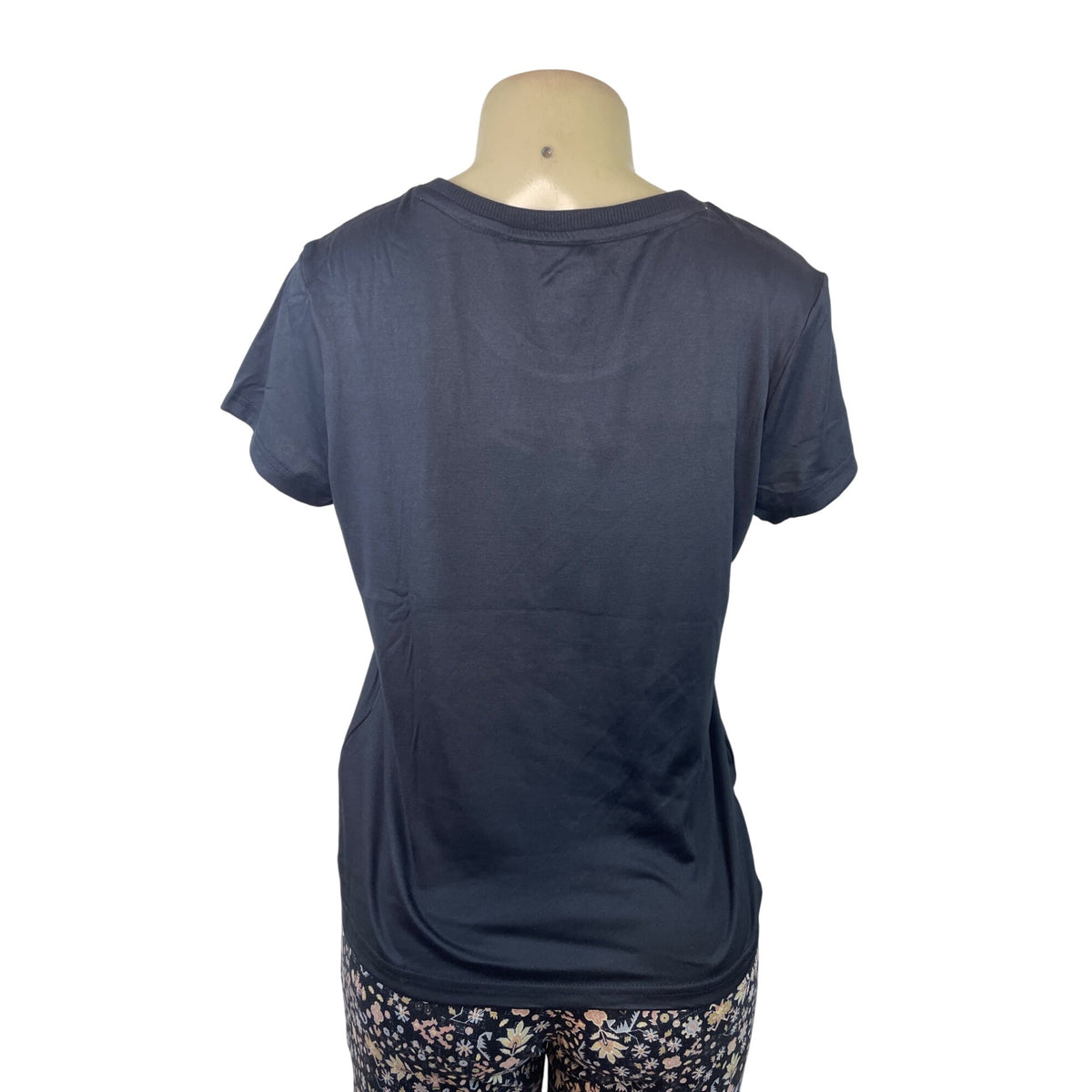 Muk Luks 3-Piece Black Open Cardigan T-Shirt & Floral Pant Lounge Set Sz S - New