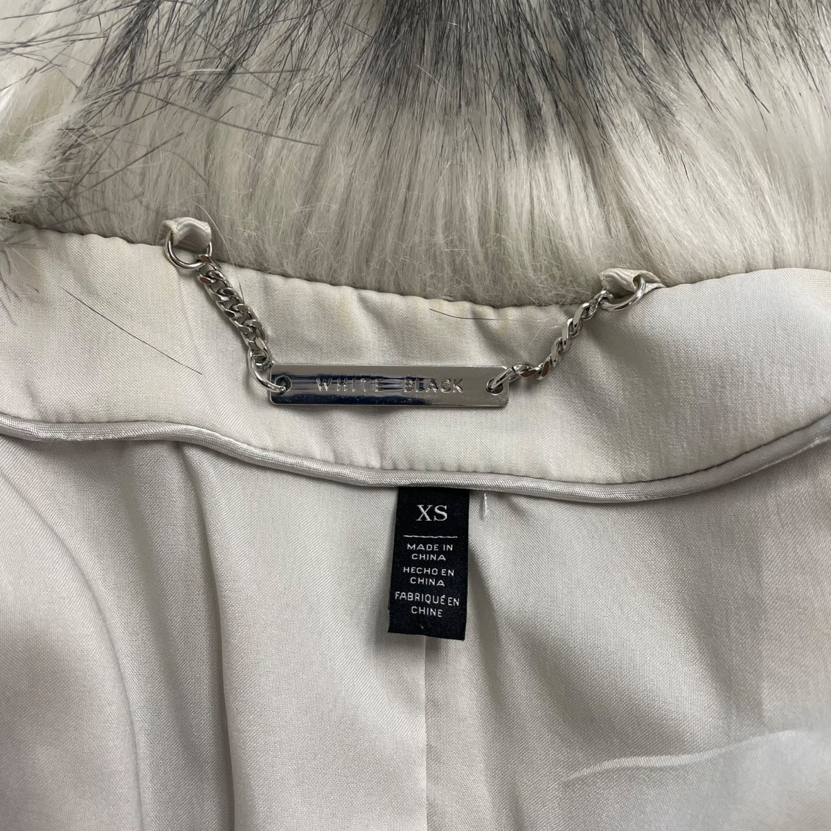 White House Black Market Women's Gray Faux Fur Vest Polyester & Modacrylic Size XS