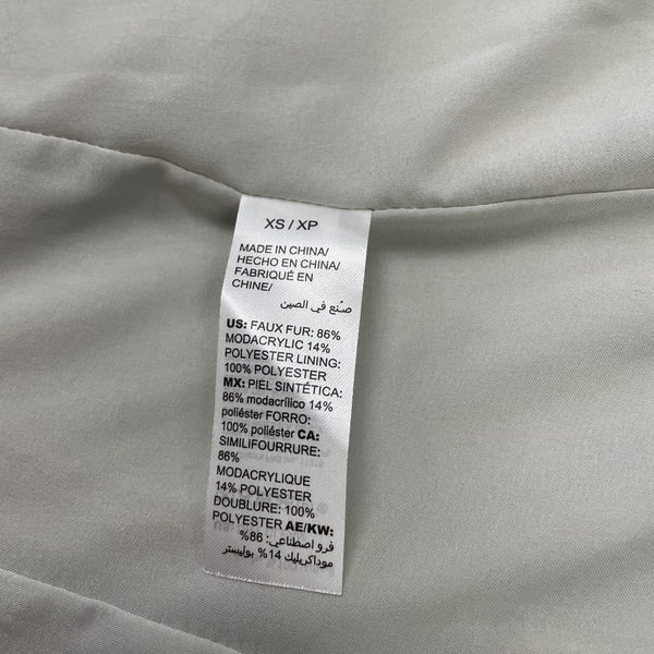 White House Black Market Women's Gray Faux Fur Vest Polyester & Modacrylic Size XS