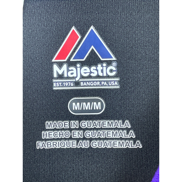 Majestic Mens Black/Purple Colorado Rockies Short Sleeve Shirt "MLB Genuine Merchandise" Size M