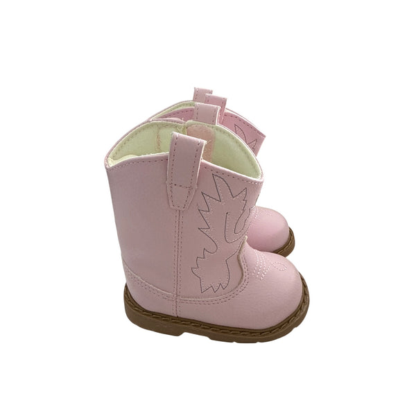 Trimfoot Girls Pink Western Cowboy Boots Manmade Upper Size 2 Kids Stylish Comfortable NWOB