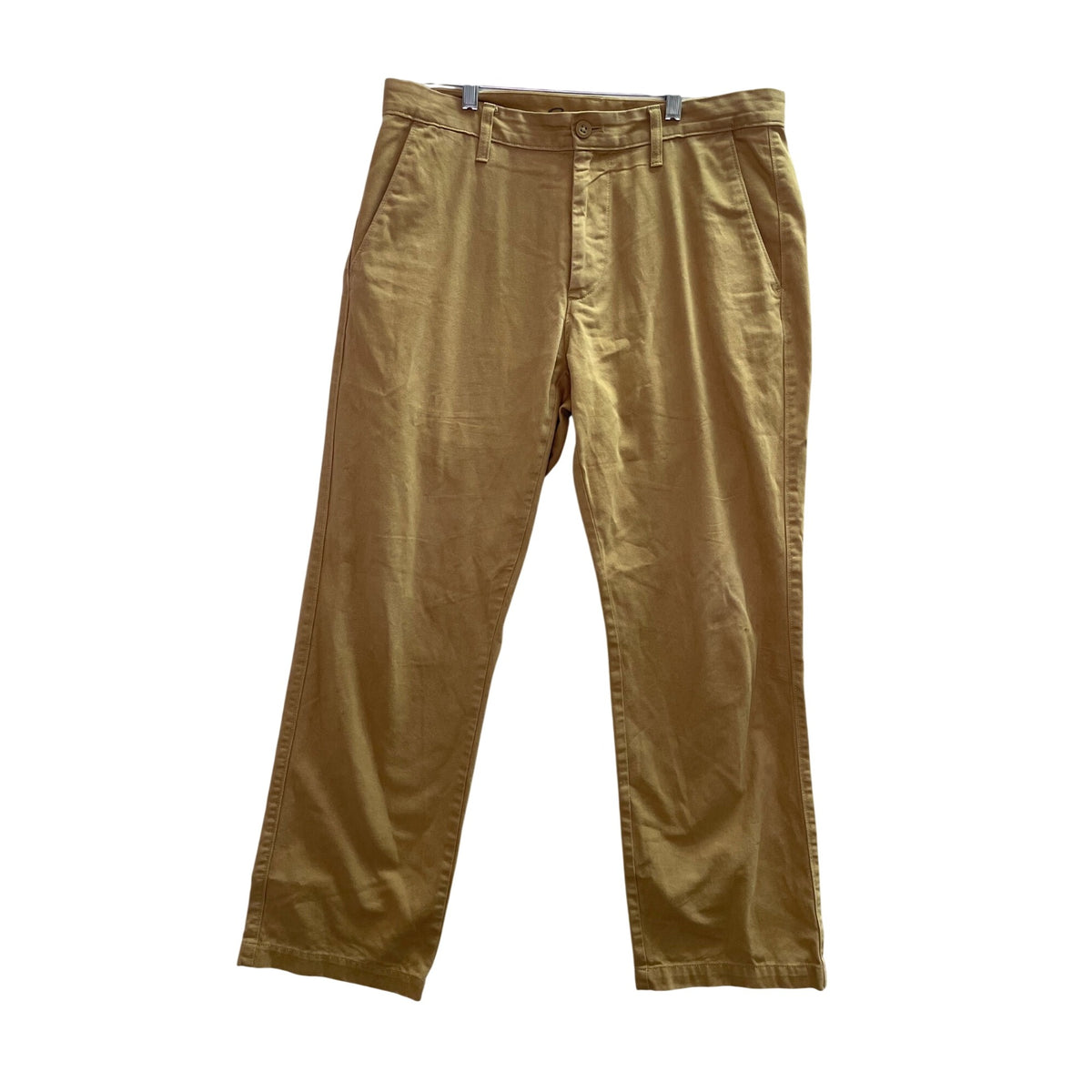 Eddie Bauer Mens Camel Cotton Twill Pants Size 34x30 Casual Flat-Front Straight Fit