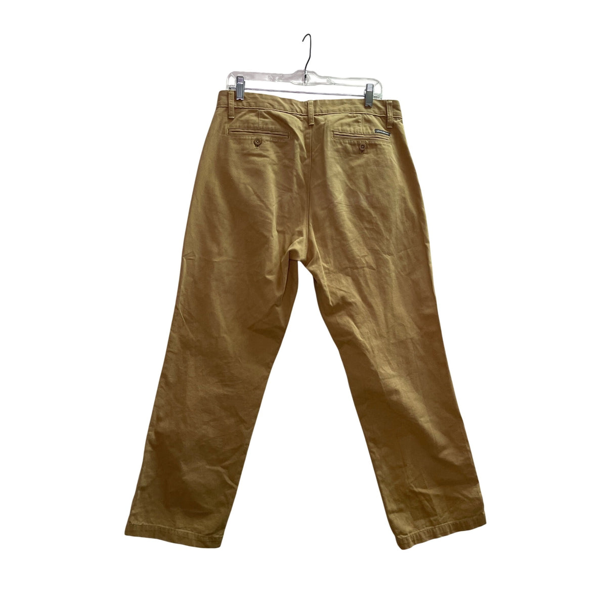 Eddie Bauer Mens Camel Cotton Twill Pants Size 34x30 Casual Flat-Front Straight Fit